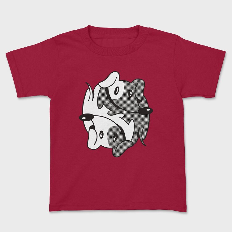 Dachshund Yin Yang, Kids' T-Shirt
