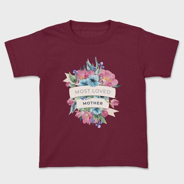 Watercolor Flowers Mother, Kids' T-Shirt