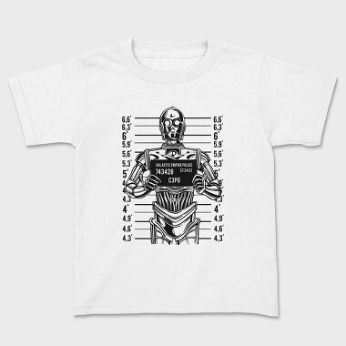 3PO Mugshot, Kids' T-Shirt