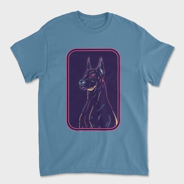 Doberman Dog, Unisex Men's T-Shirt