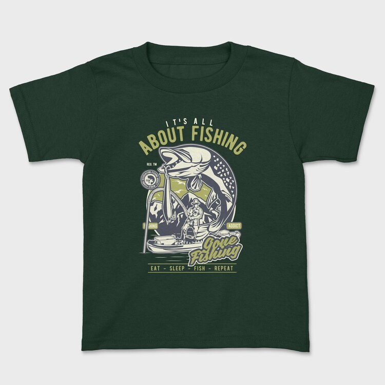 All About Fishing, Kids' T-Shirt