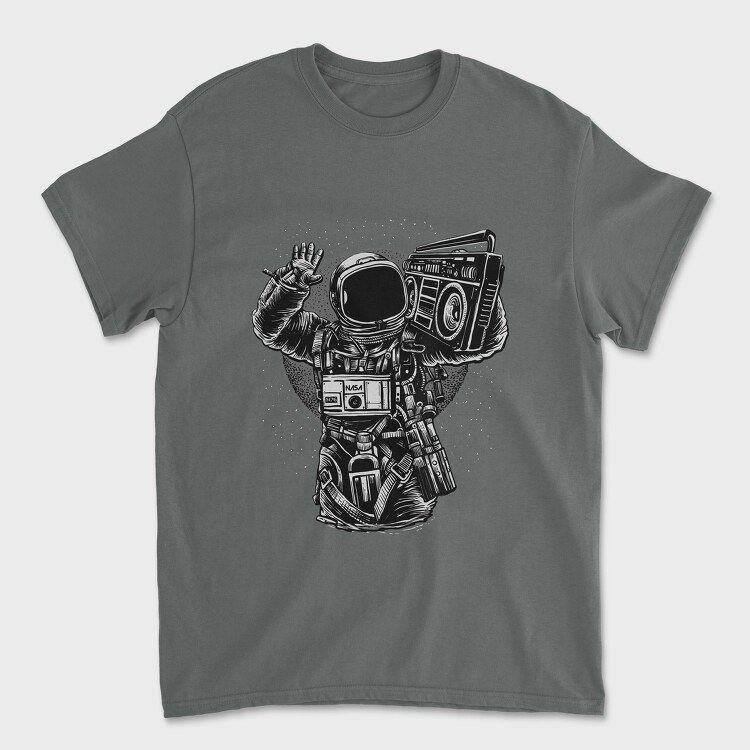 Astronaut Boombox, Unisex Men's T-Shirt