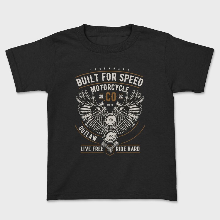 Built For Speed Motorcycle, Kids' T-Shirt