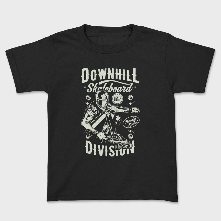 Downhill Skateboard Division, Kids' T-Shirt