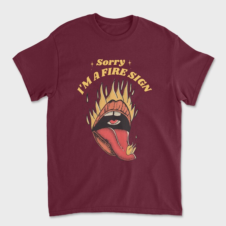 Fire Sign, Унисекс Мъжка Тениска
