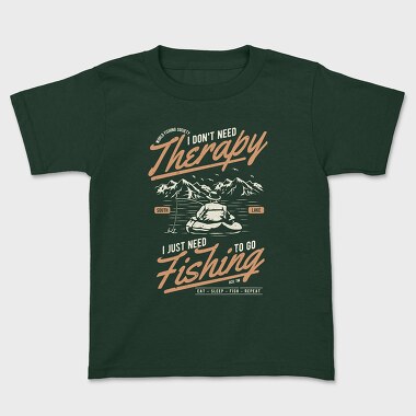 Fishing Therapy, Kids' T-Shirt