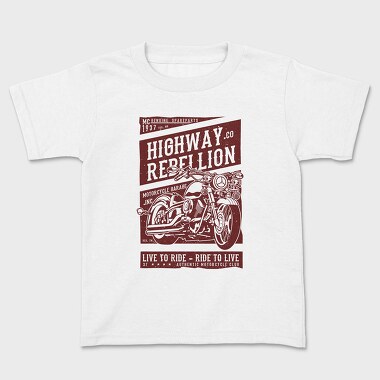 Highway Rebellion, Kids' T-Shirt