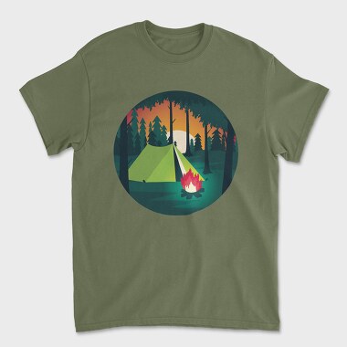 Camping Night, Unisex Men's T-Shirt