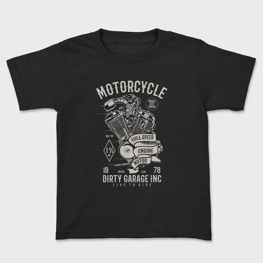 Motorcycle Full Speed Engine, Kids' T-Shirt