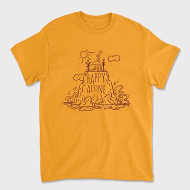 Mountain House, Happy Alone, Unisex Men's T-Shirt