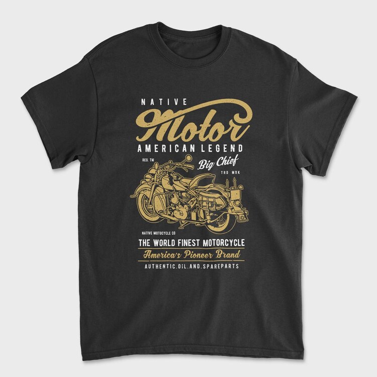 Native Motorcycle, Unisex Men's T-Shirt