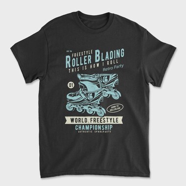 Roller Blading, Unisex Men's T-Shirt
