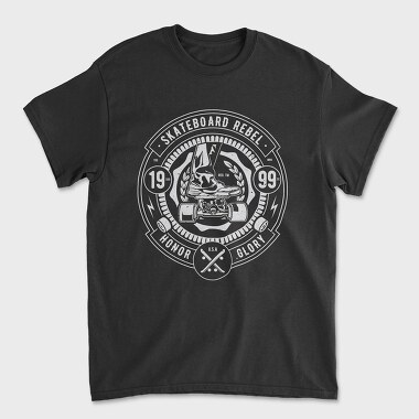 Unisex Men's T-Shirt, Skateboard Rebel