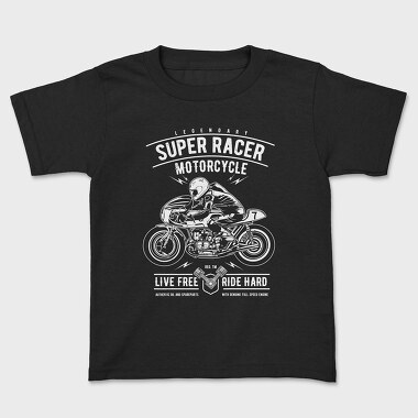 Super Racer Motorcycle, Kids' T-Shirt
