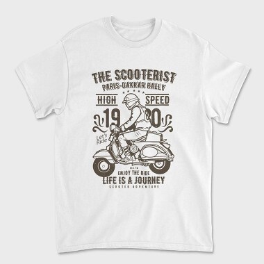 Unisex Men's T-Shirt, The Scooterist1980