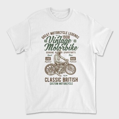 Vintage Motorbike, Unisex Men's T-Shirt