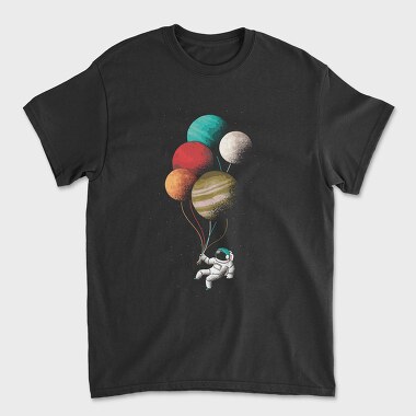 Astronaut Balloons, Unisex Men's T-Shirt