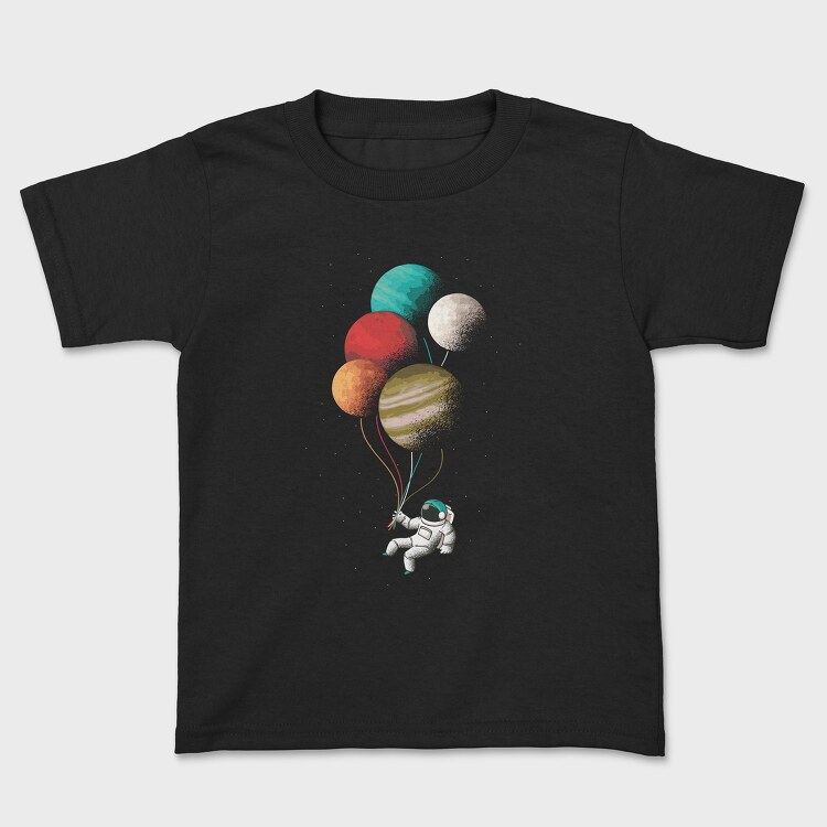 Astronaut Balloons, Kids' T-Shirt
