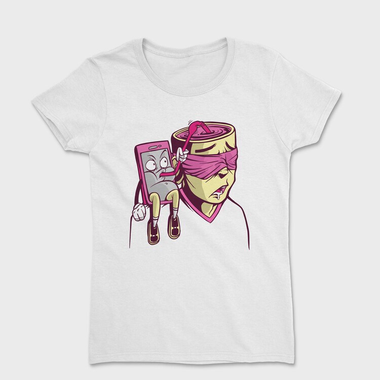Brain Phone Illustration, Women's T-Shirt
