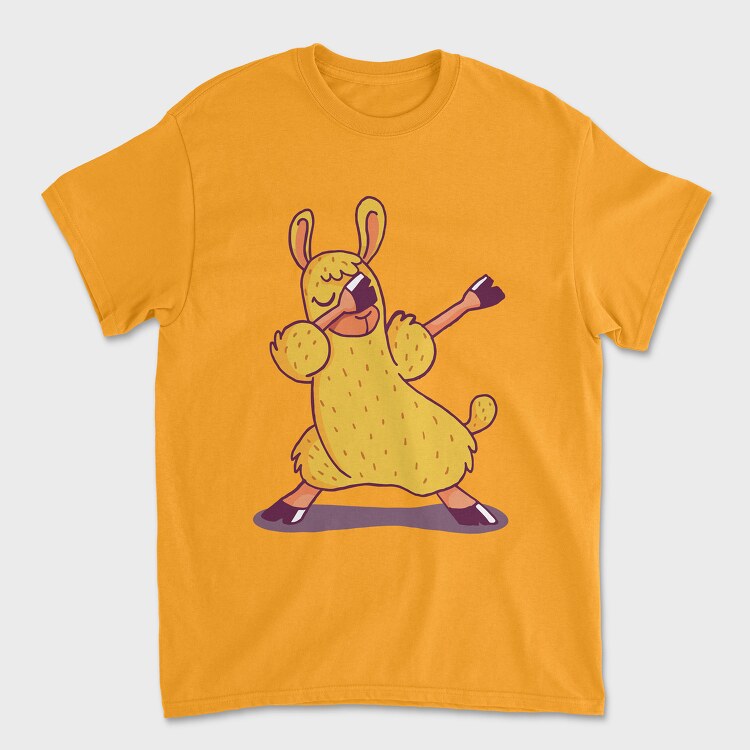 Dab Animal Comics Lama, Unisex Men's T-Shirt