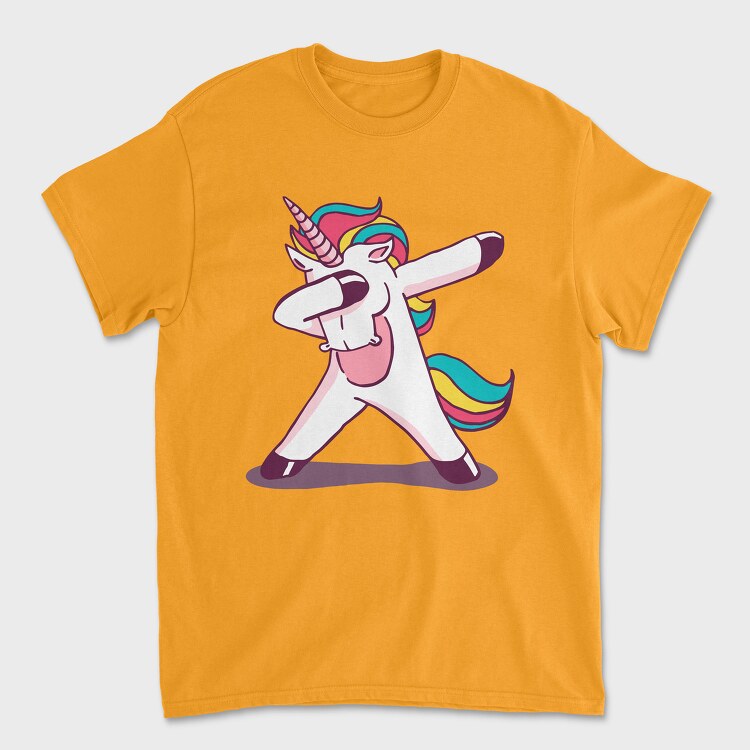 Dab Animal Comics Unicorn, Unisex Men's T-Shirt