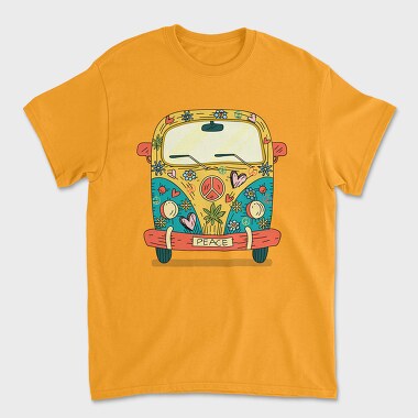 Hippie Van, Унисекс Мъжка Тениска