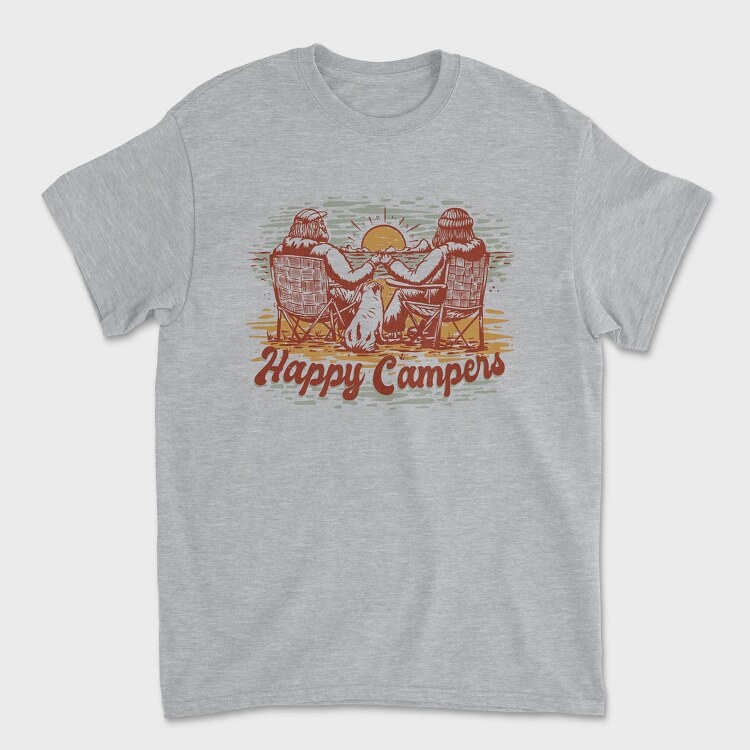 Happy Campers, Унисекс Мъжка Тениска