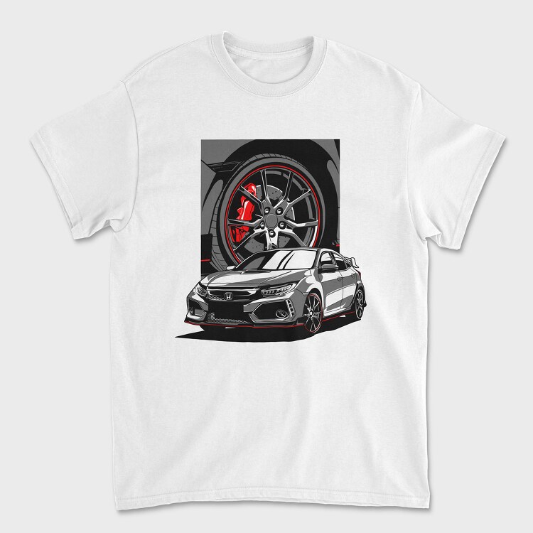 CIVIC TURBO, Унисекс Мъжка Тениска