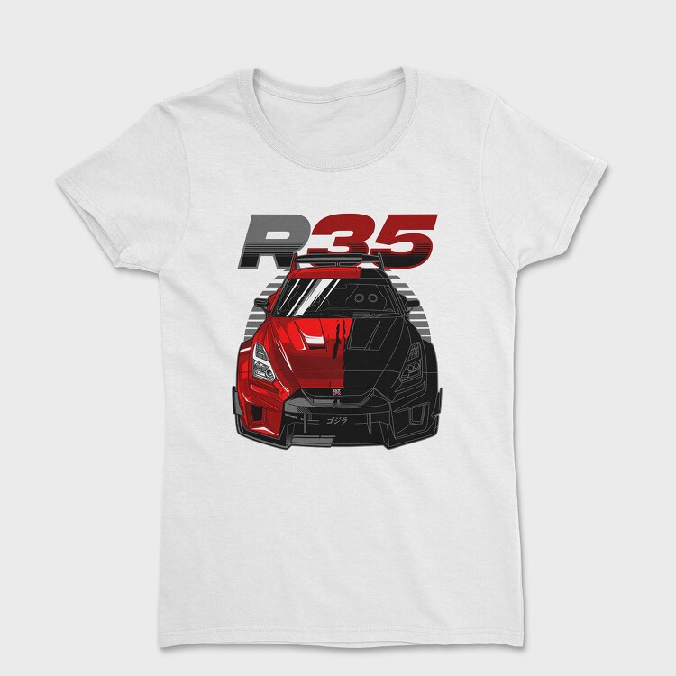 GTR R35 Liberty Walk Silhouette, Дамска Тениска