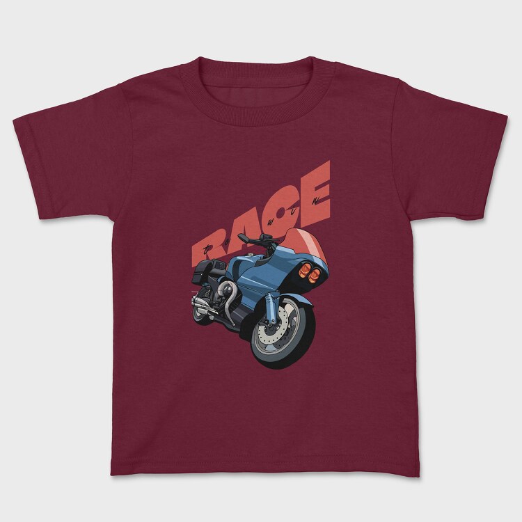 Anime Manga Style Motorcycle Rider, Детска Тениска
