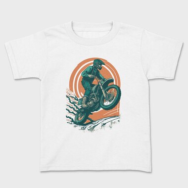 Biker Jumping Motocross Motorcycle, Kids' T-Shirt