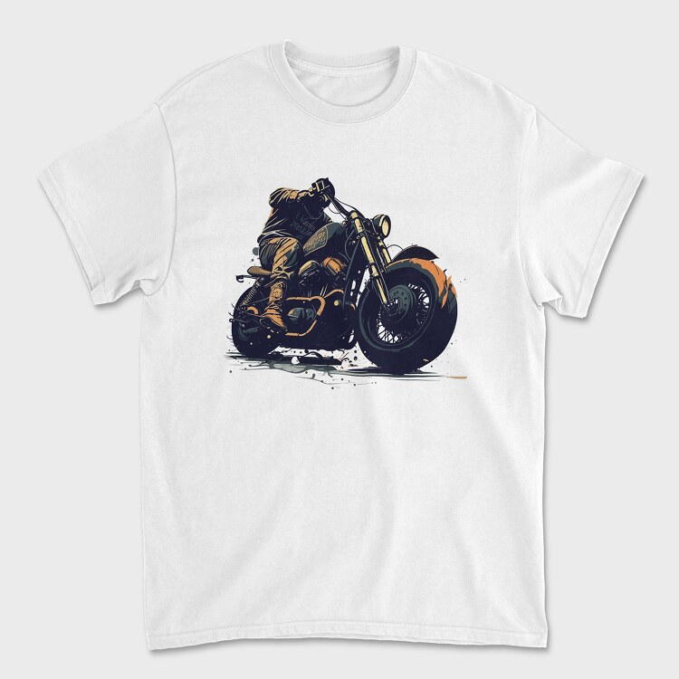 Classic Motorcycle Rider, Унисекс Мъжка Тениска