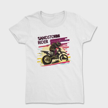 Motocross Rider MotorcycleArt 80S, Women's T-Shirt