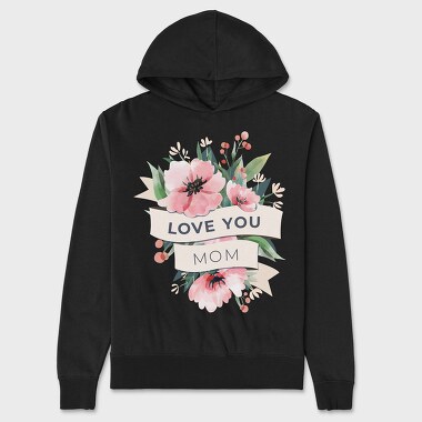 Unisex Men's Hoodie, Watercolor Flowers Mother 2