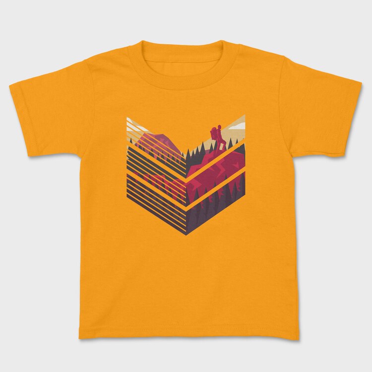 Climing Land Scape, Kids' T-Shirt