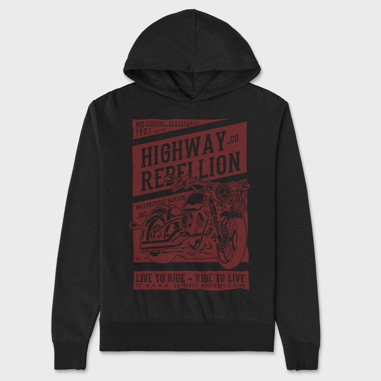 Highway Rebellion, Унисекс Мъжко Суичър