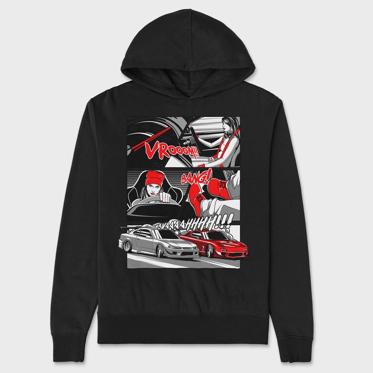 Comic Drift, Unisex Men's Hoodie