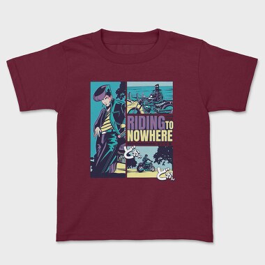 Anime Vaporwave Riding Nowhere, Kids' T-Shirt