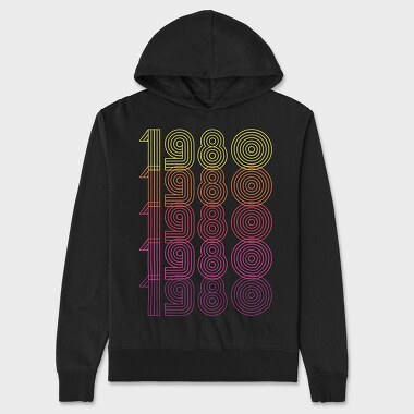 Vintage 1980, Unisex Men's Hoodie