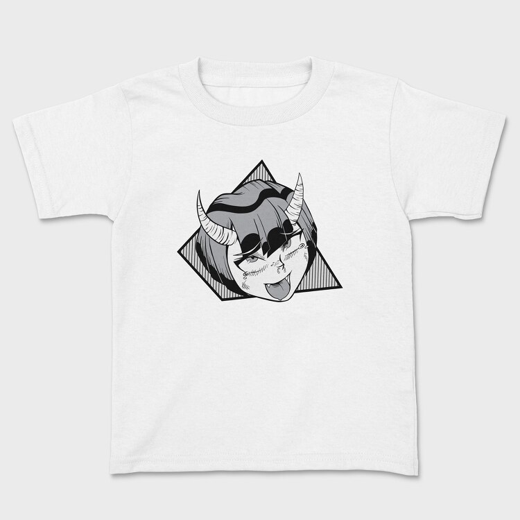 Demon Girl Face, Kids' T-Shirt