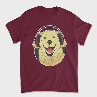 Headphone Dog, Unisex Men's T-Shirt
