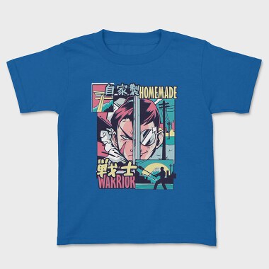 Anime Vaporwave Home Made Warrior, Kids' T-Shirt