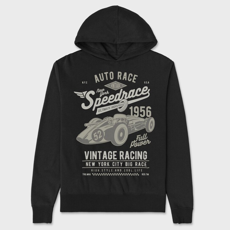 Vintage Speedrace, Unisex Men's Hoodie