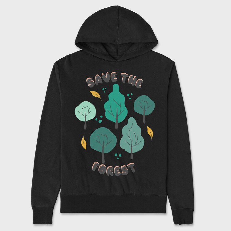 Save the Forest, Unisex Men's Hoodie