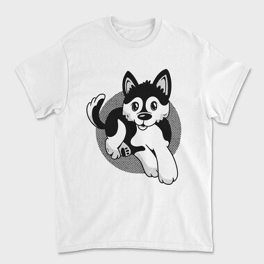 Pomsky Dog, Unisex Men's T-Shirt