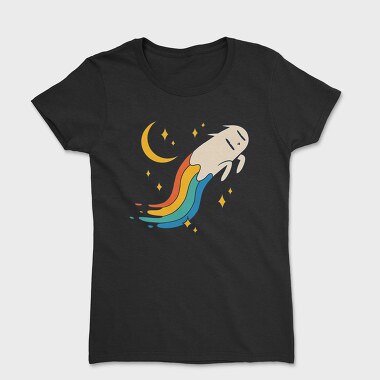 Flying Cat Rainbow, Women's T-Shirt