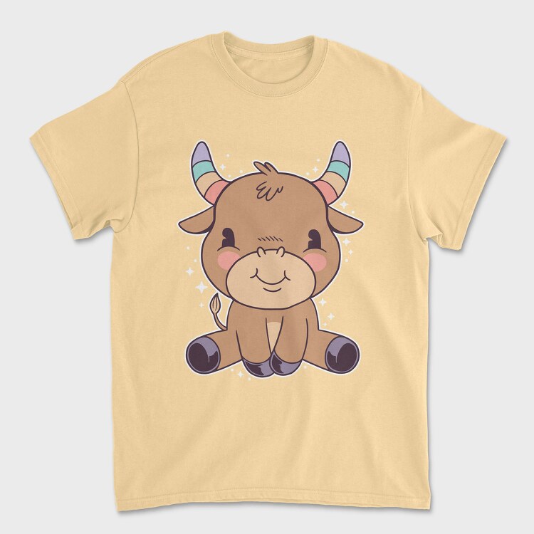 Unisex Men's T-Shirt, Cute Taurus