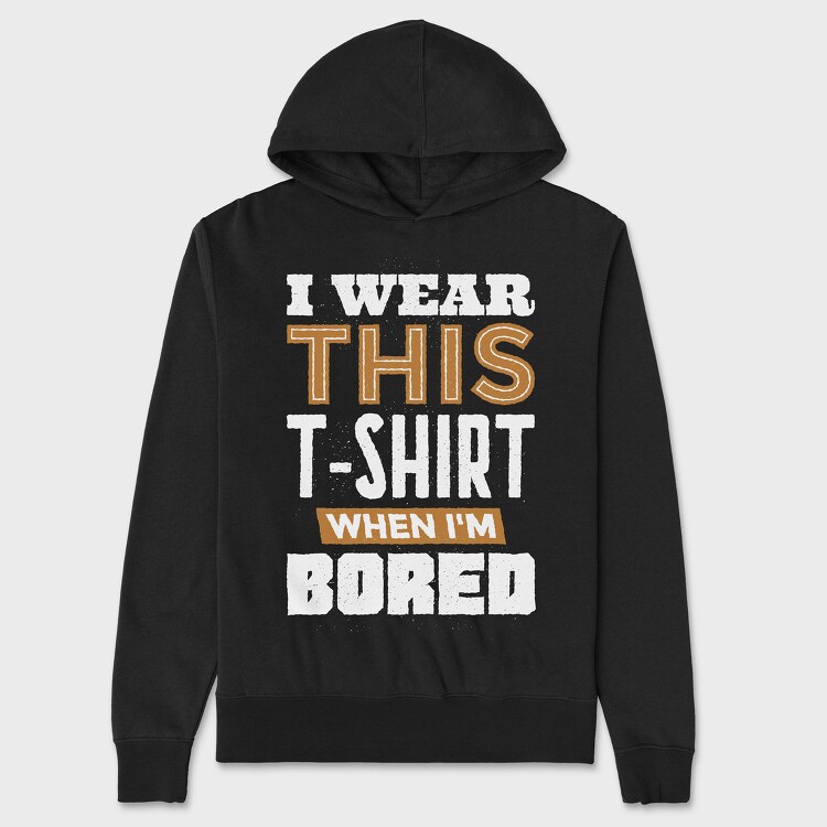 Bored, Unisex Men's Hoodie