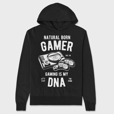Natural Born Gamer, Unisex Men's Hoodie