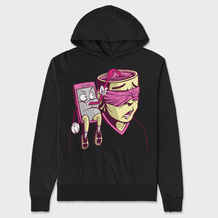 Brain Phone Illustration, Unisex Men's Hoodie